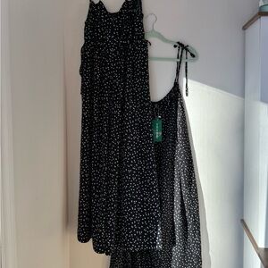 Bundle of Two Size 16 Women’s Black Polka Dot Jumpsuits - NWT